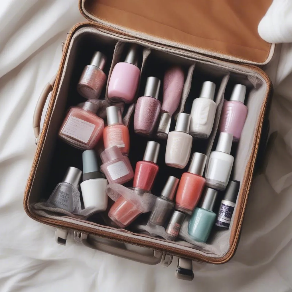 Packing Nail Polish in Luggage