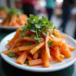 Vietnamese papaya salad in Hanoi