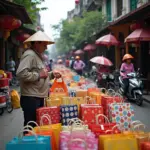 Paper Bag Vendors in Hanoi's Old Quarter