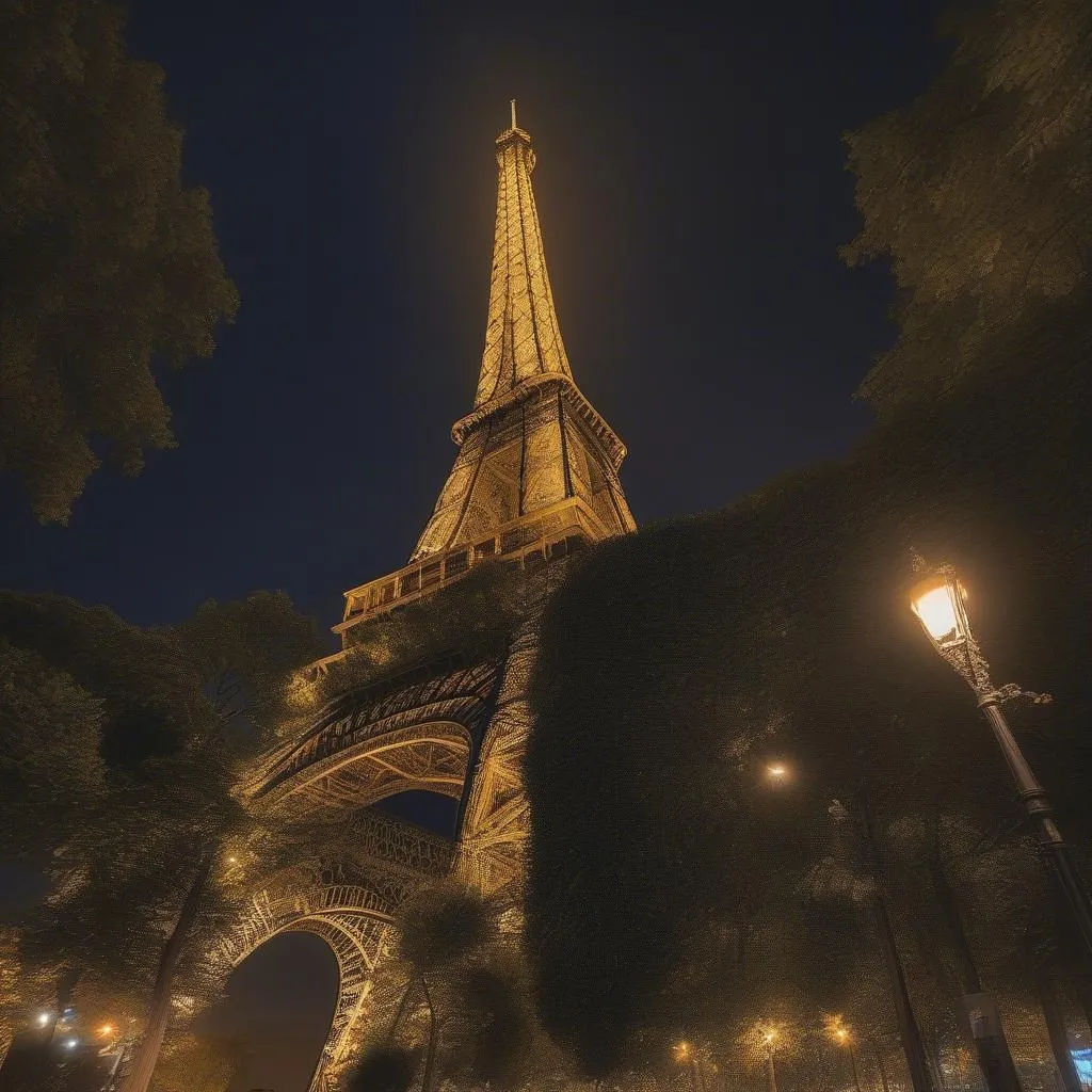 Paris Eiffel Tower Night