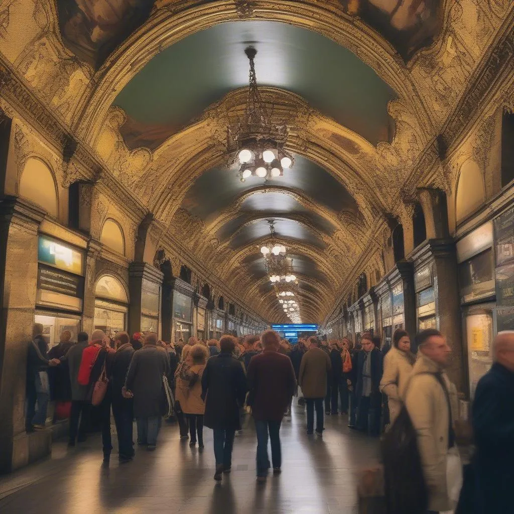 Paris Metro Station