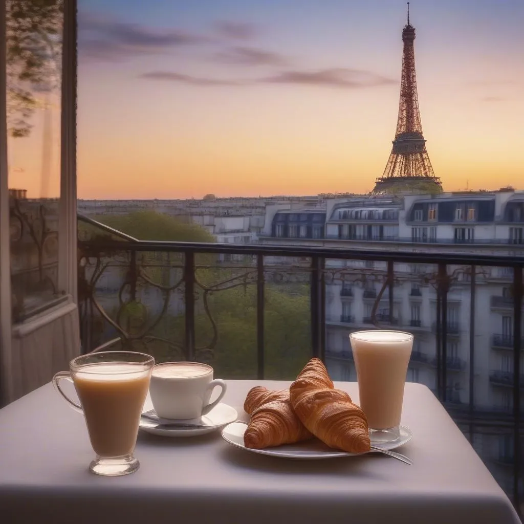 Paris Cafe with Eiffel Tower