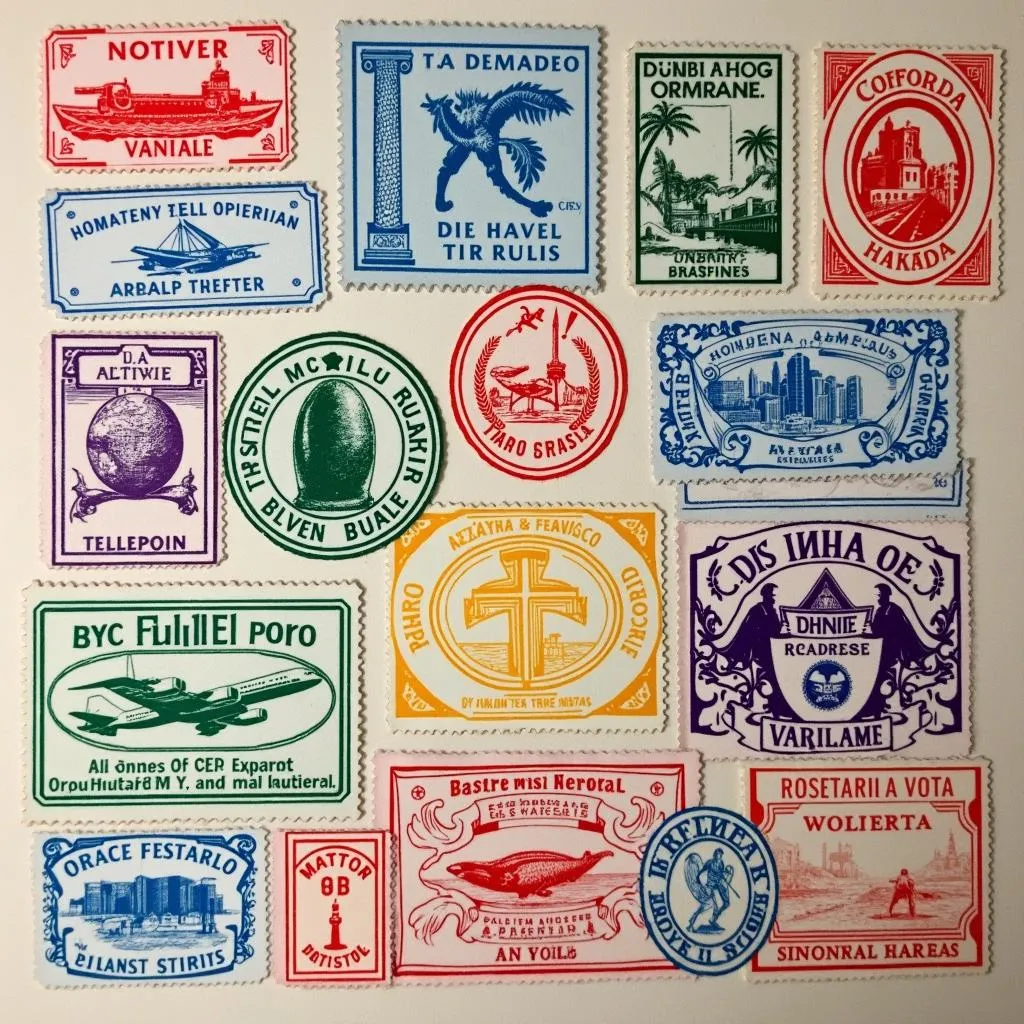 Collection of passport stamps