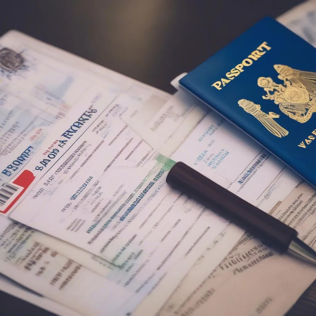 Passport and visa documents