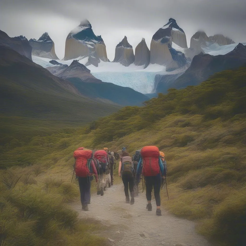 Group Trekking in Patagonia