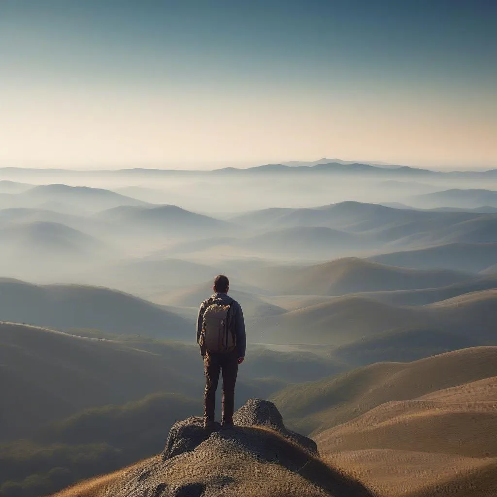 Traveler Enjoying Scenic View