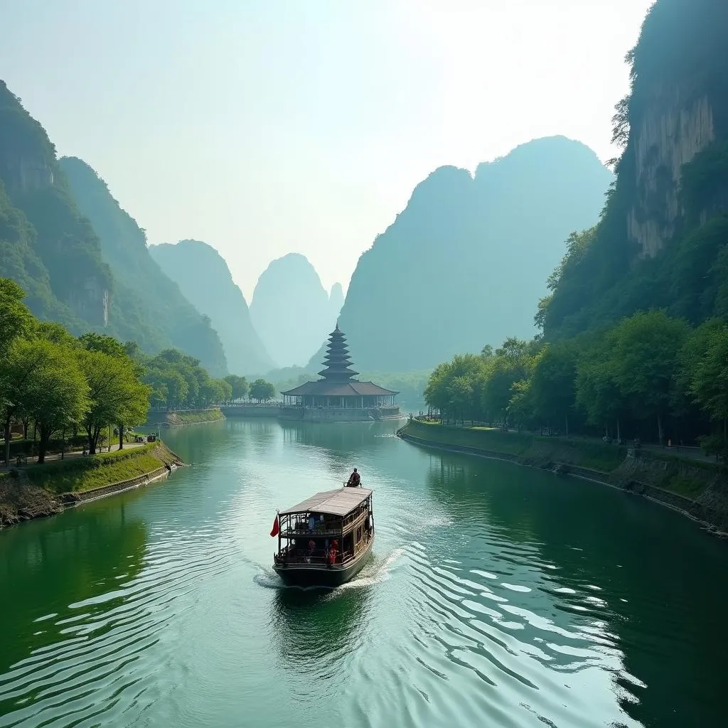 Boat trip to Perfume Pagoda