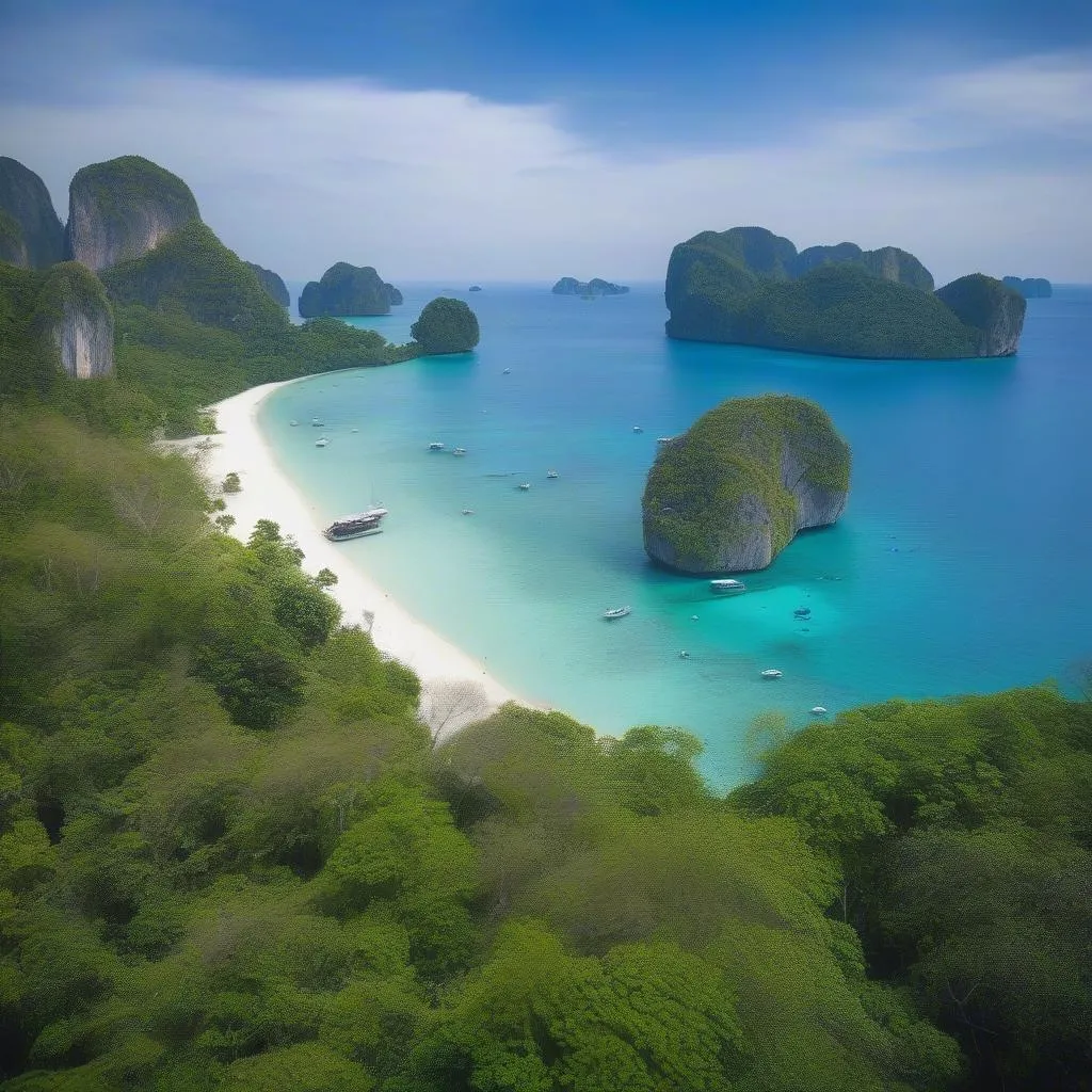 Phi Phi Islands Beach Scene