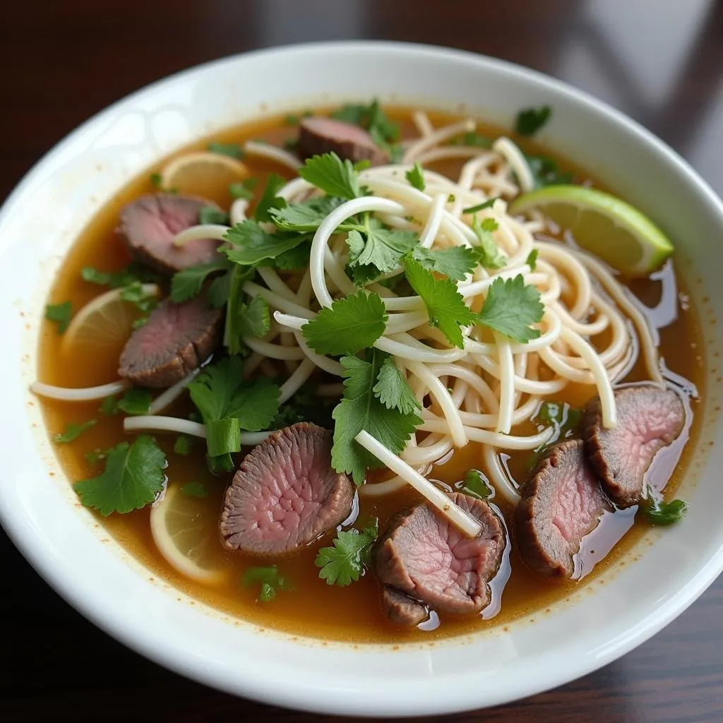 Traditional Vietnamese cuisine in Phượng Hoàng Cổ Trấn