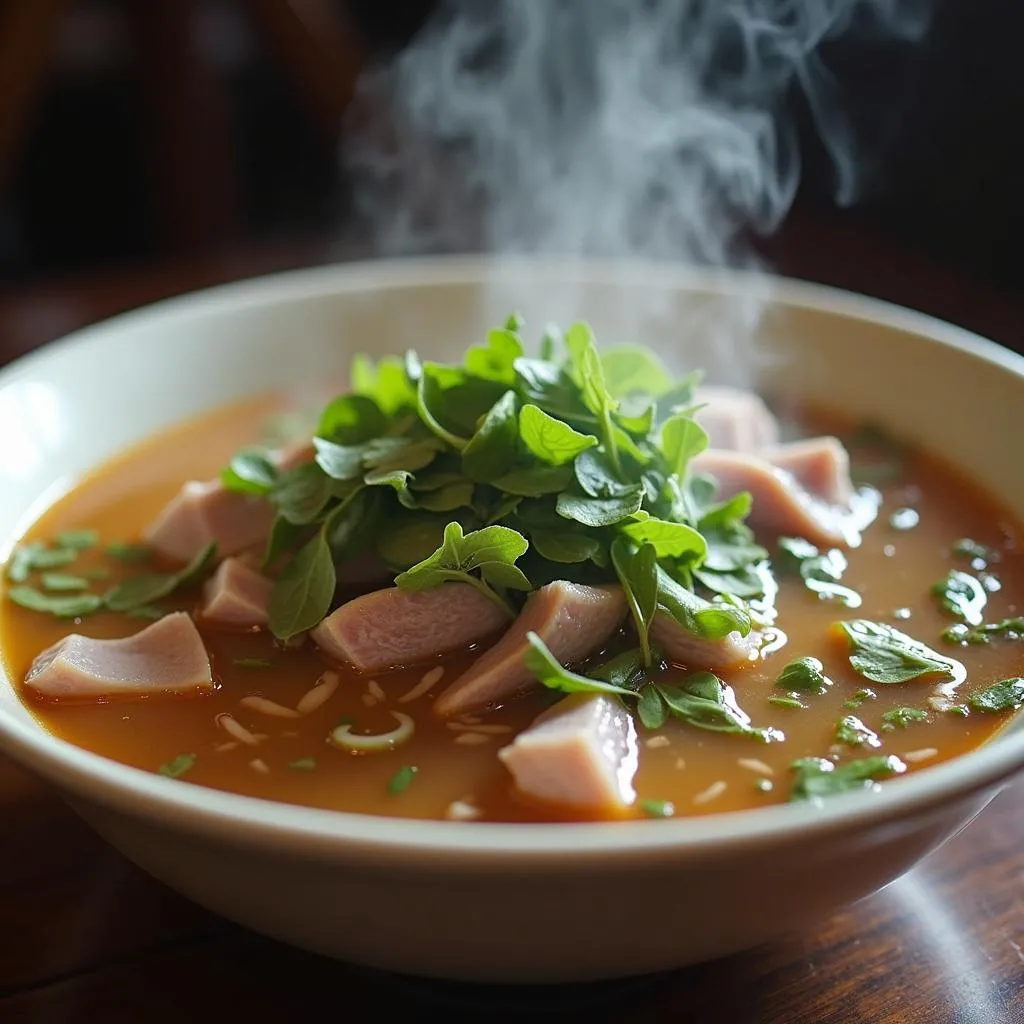 Steaming bowl of Pho in Phu Nhuan