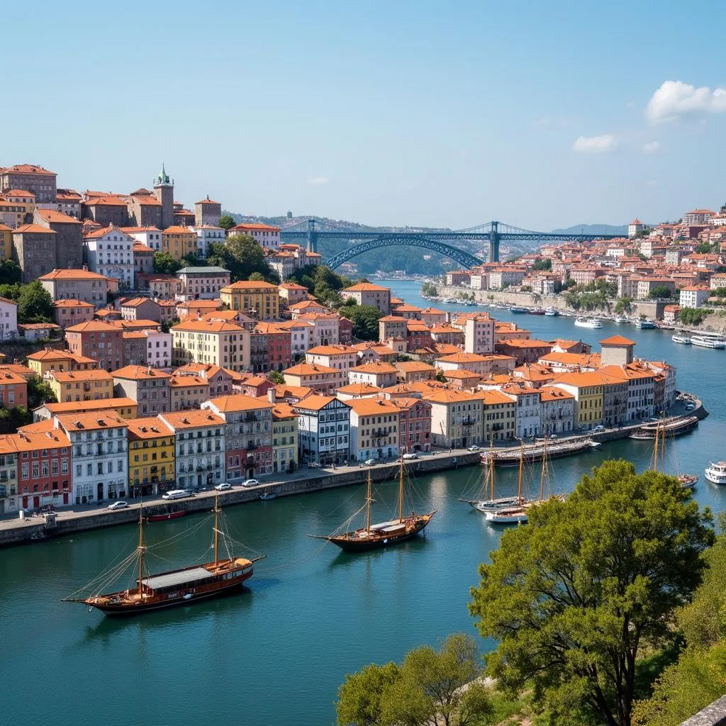 Porto's Ribeira District with the Douro River