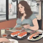 Pregnant Woman Avoiding Sushi