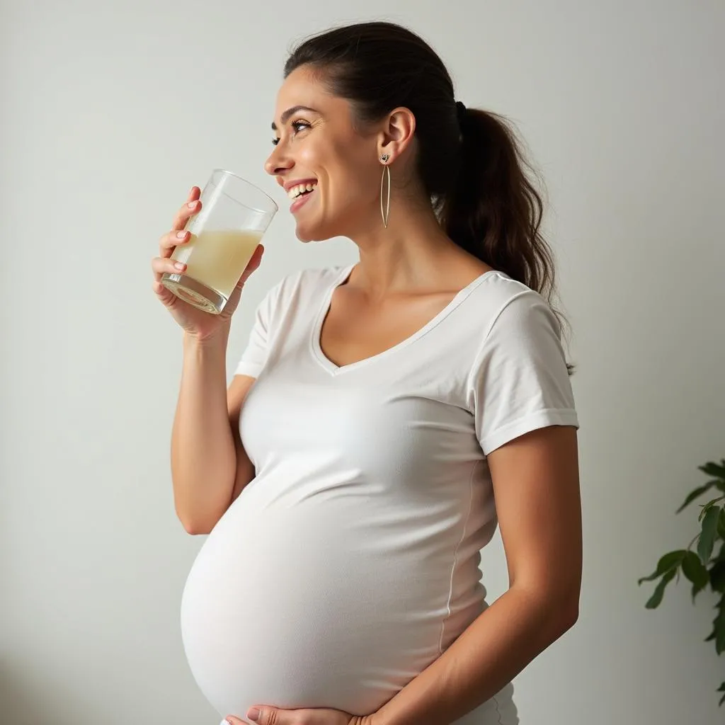 Hydrated and Happy Mom-to-Be