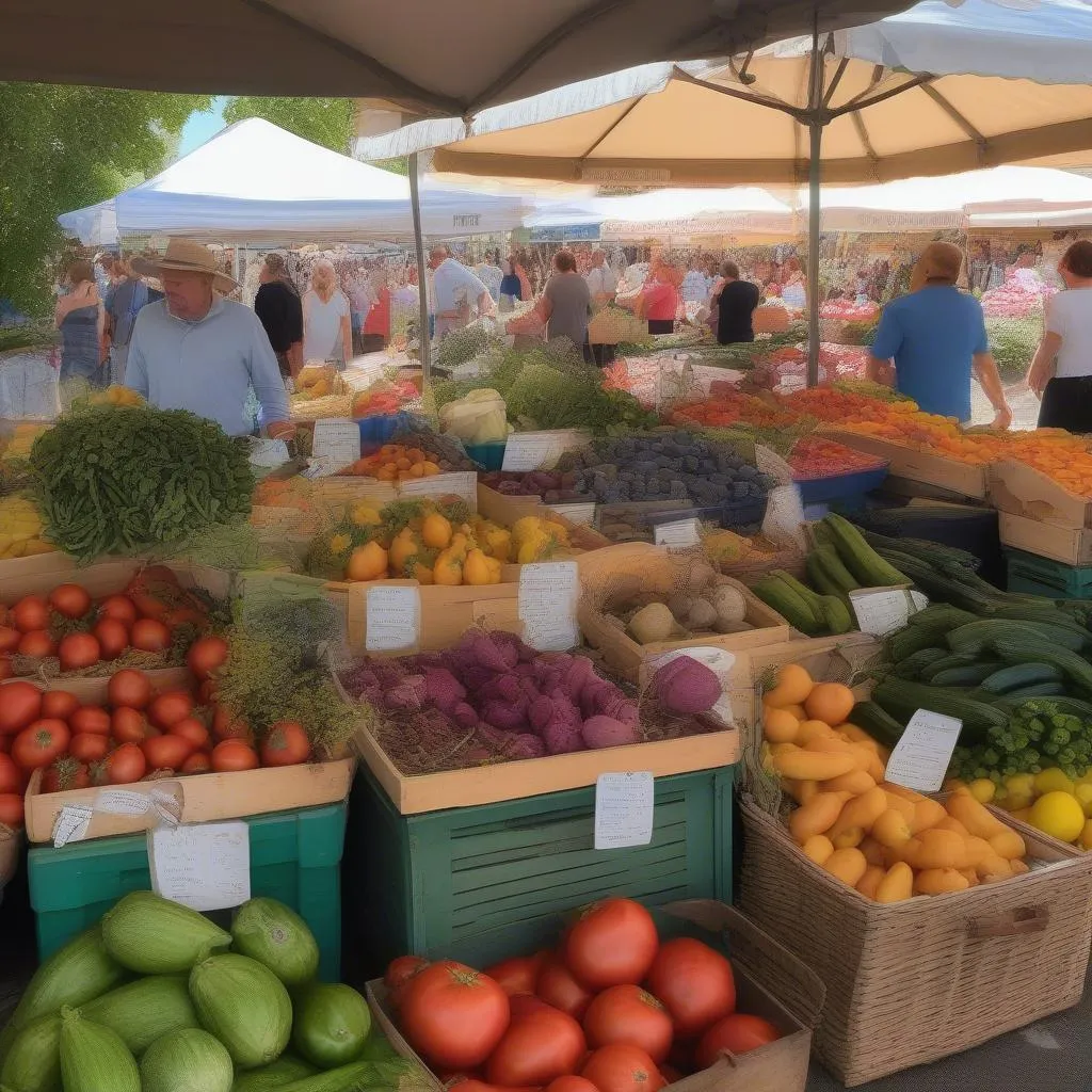 Fresh produce at a market in Provence