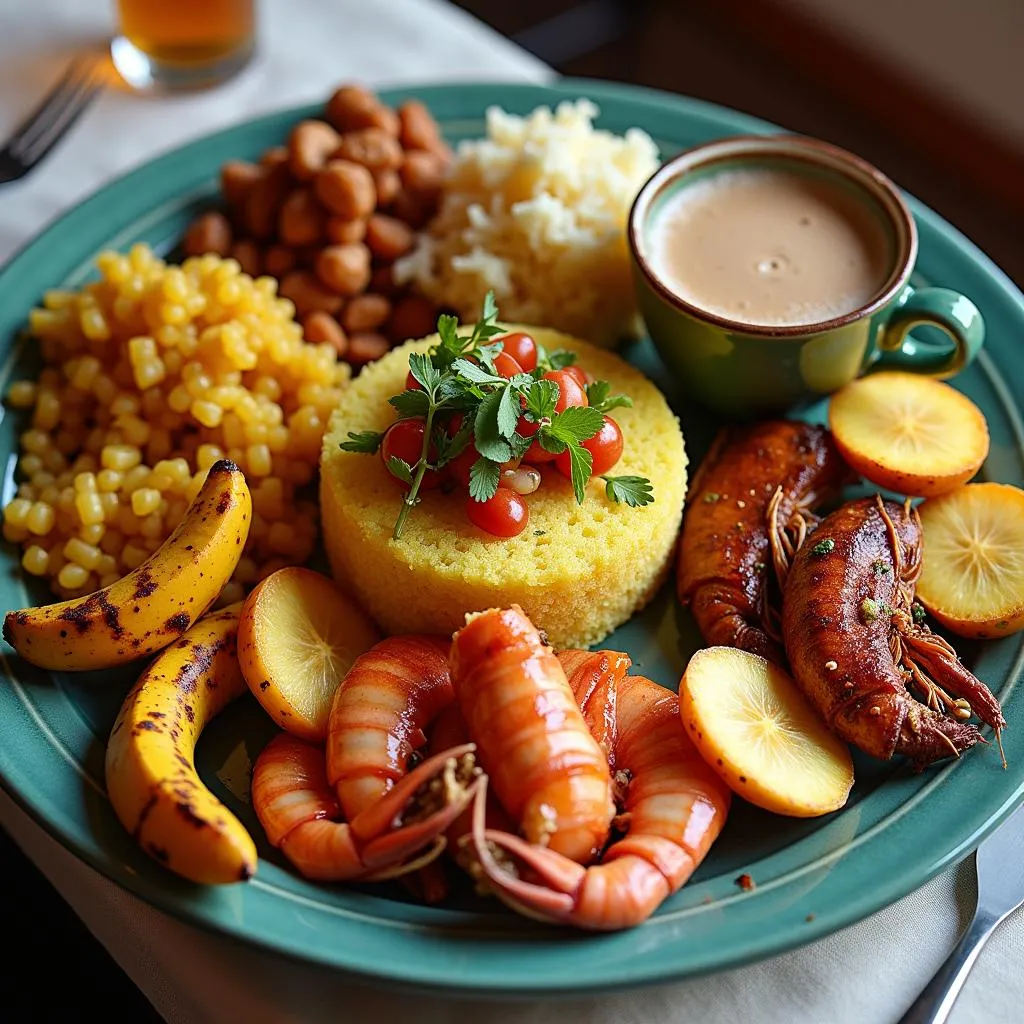 Puerto Rican Cuisine Platter