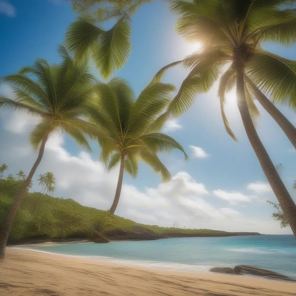 Puerto Rican Beach Scene