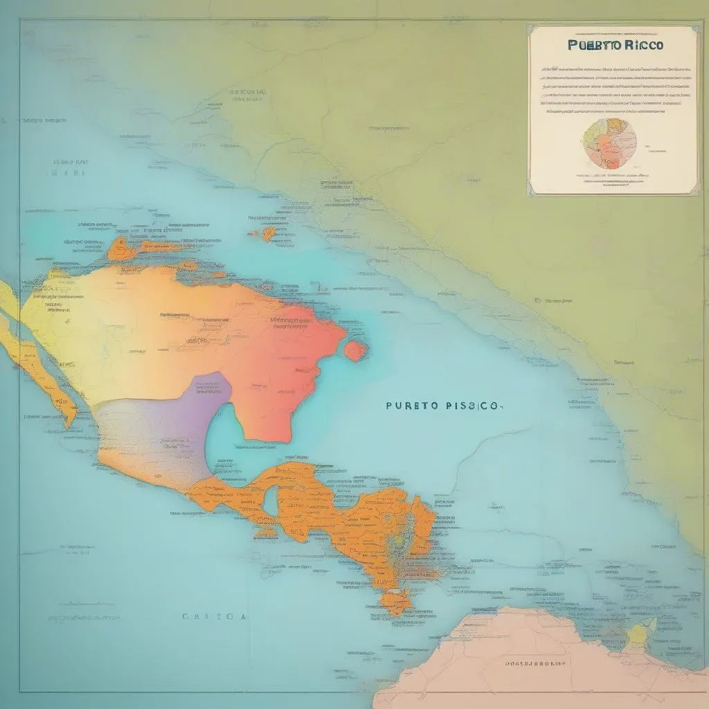 Map of Puerto Rico as a US Territory