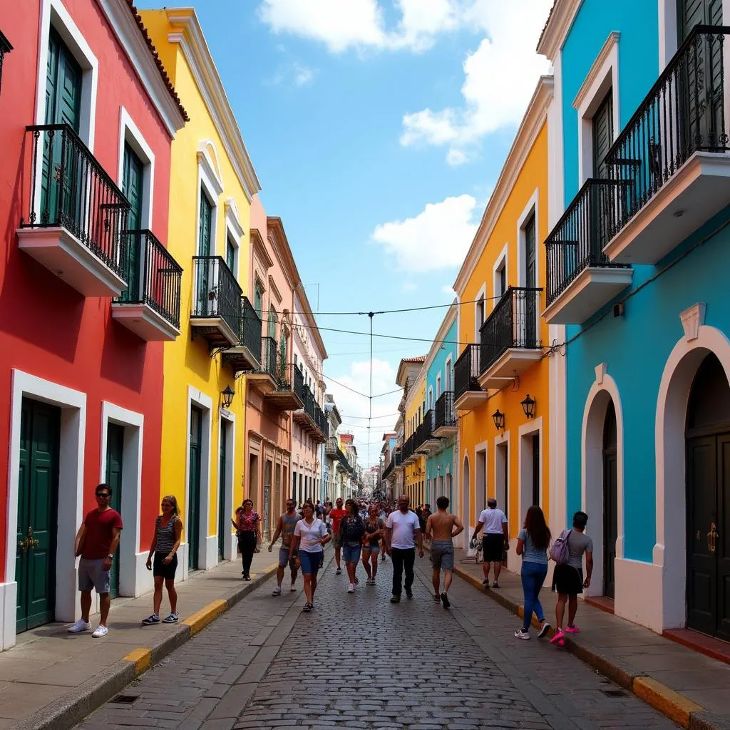 Colorful buildings in Old San Juan, Puerto Rico