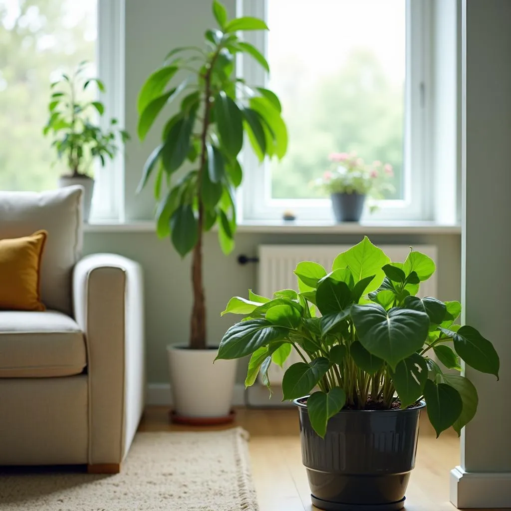 A quarantined houseplant