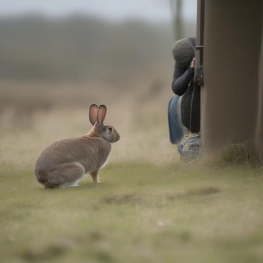 Observing a rabbit from a distance