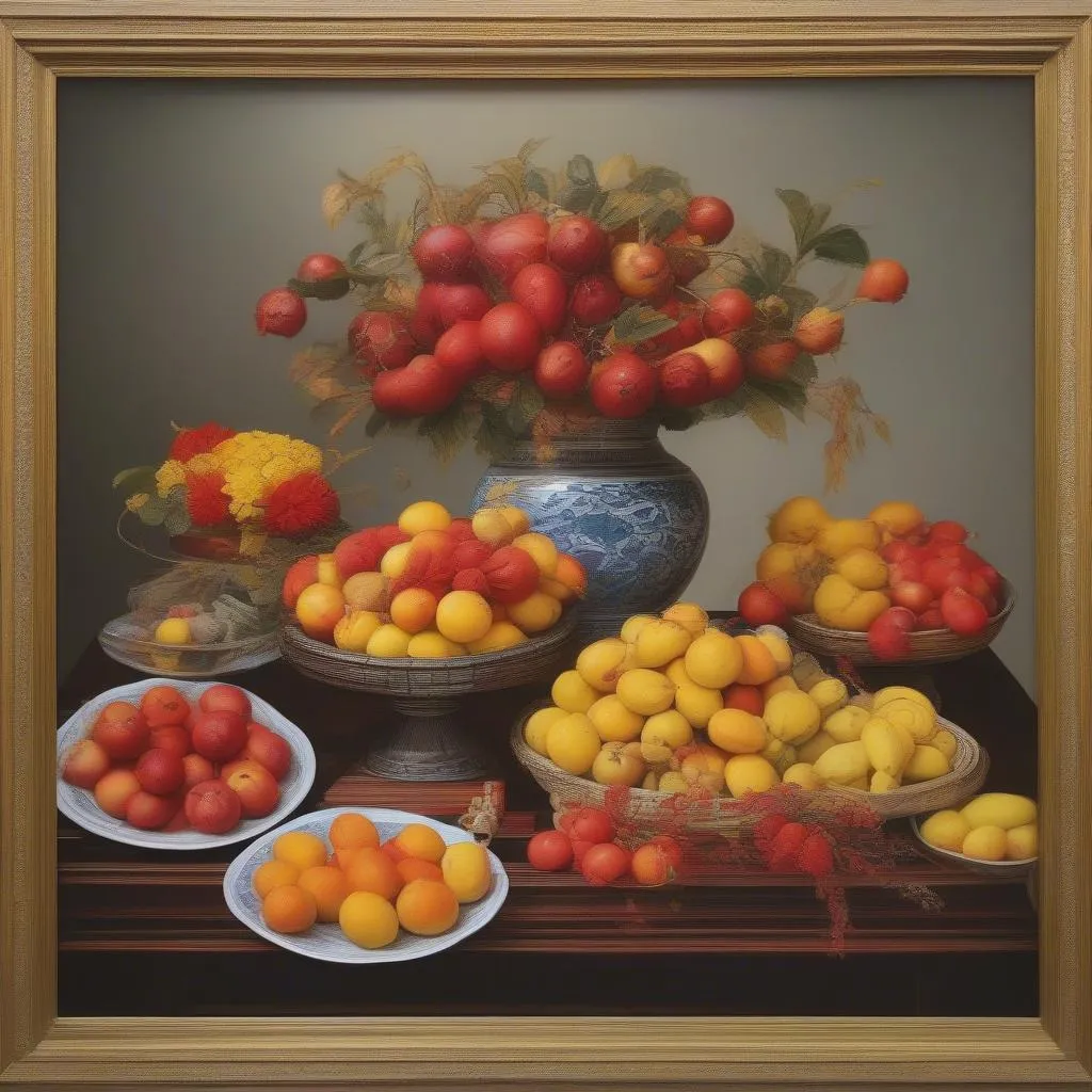 Red and Yellow Fruits on a Table