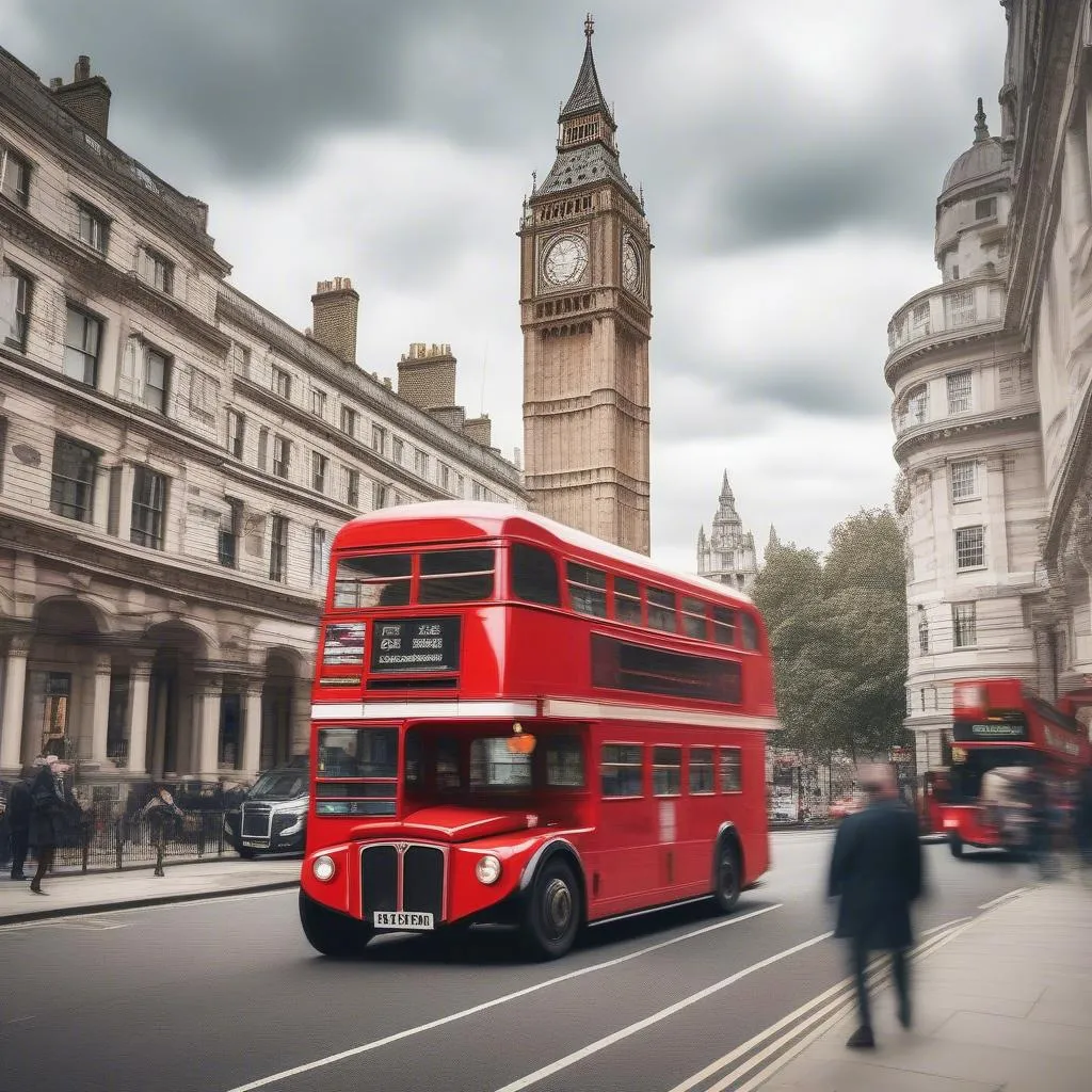 Red Double-Decker Bus in London