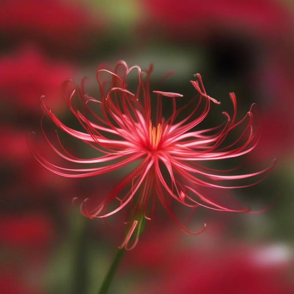 red-spider-lily-blooming