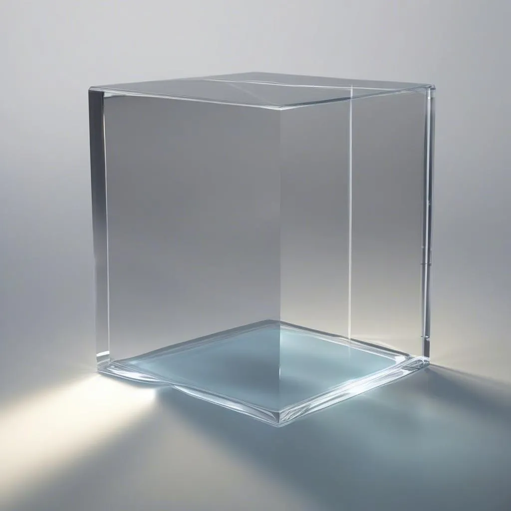 Refraction in a Glass Cube