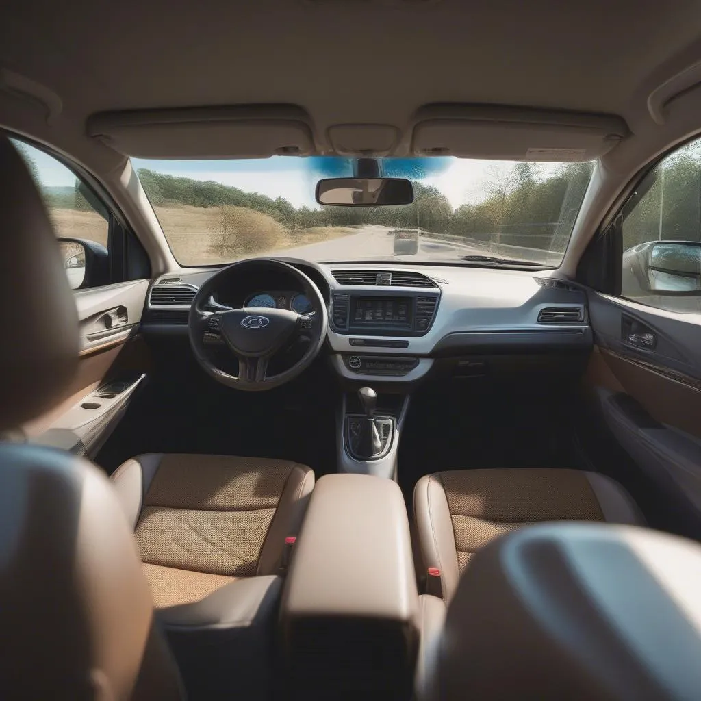 Clean and tidy car interior