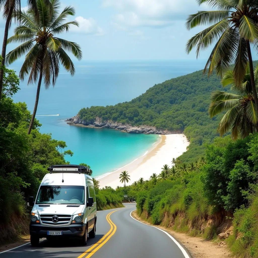 Rental van exploring hidden gems in Phu Quoc