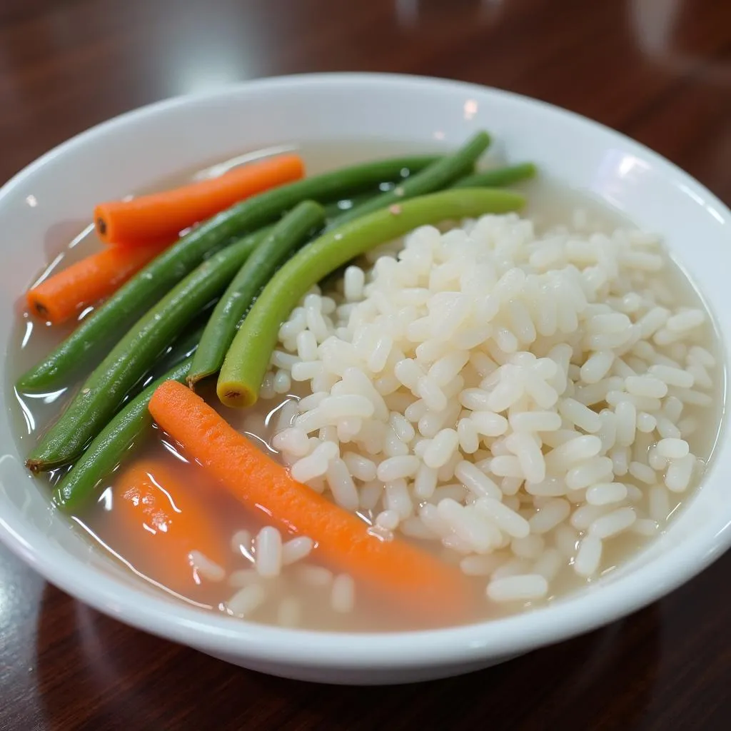 Rice Porridge with Vegetables for Diarrhea