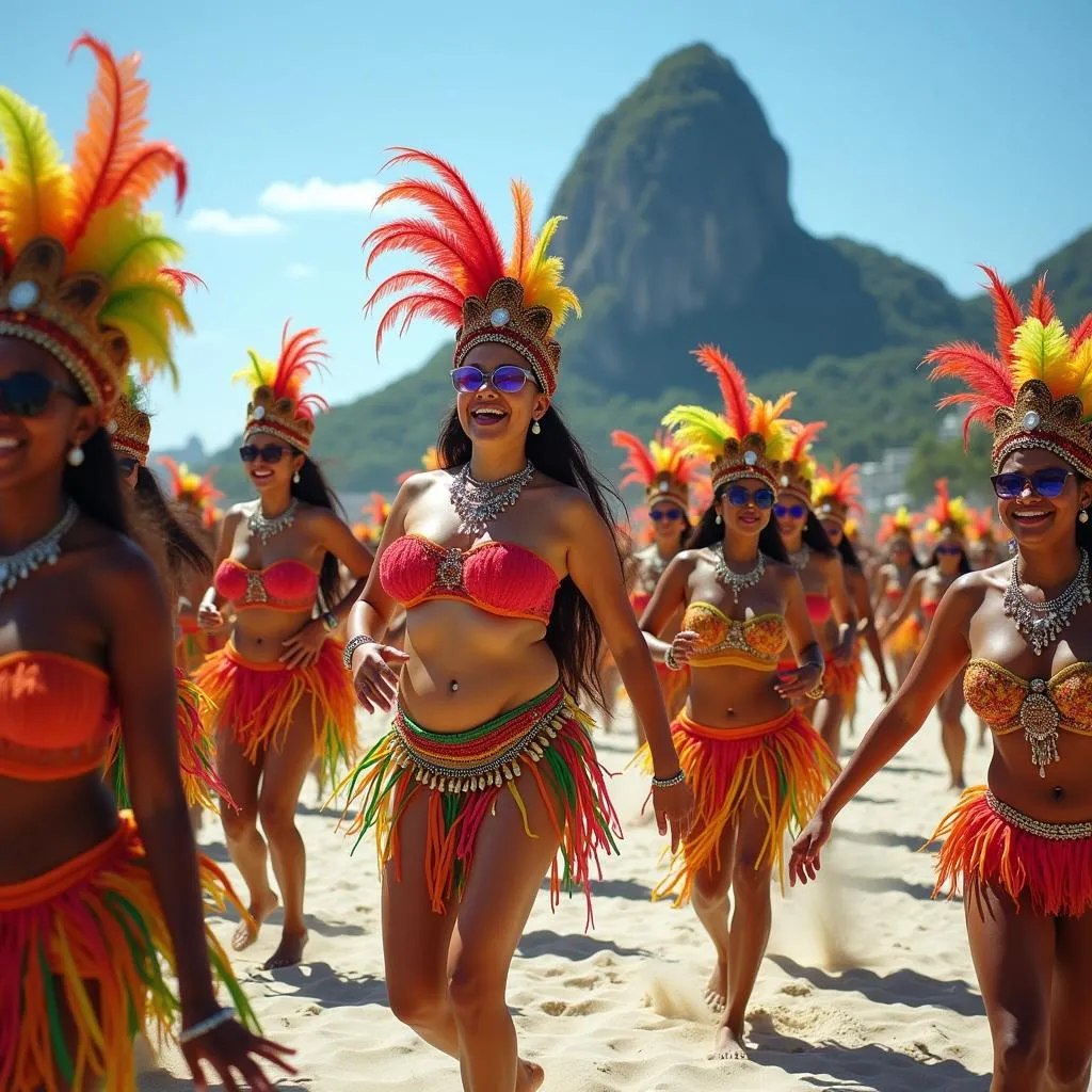 Rio de Janeiro Beach during Carnival