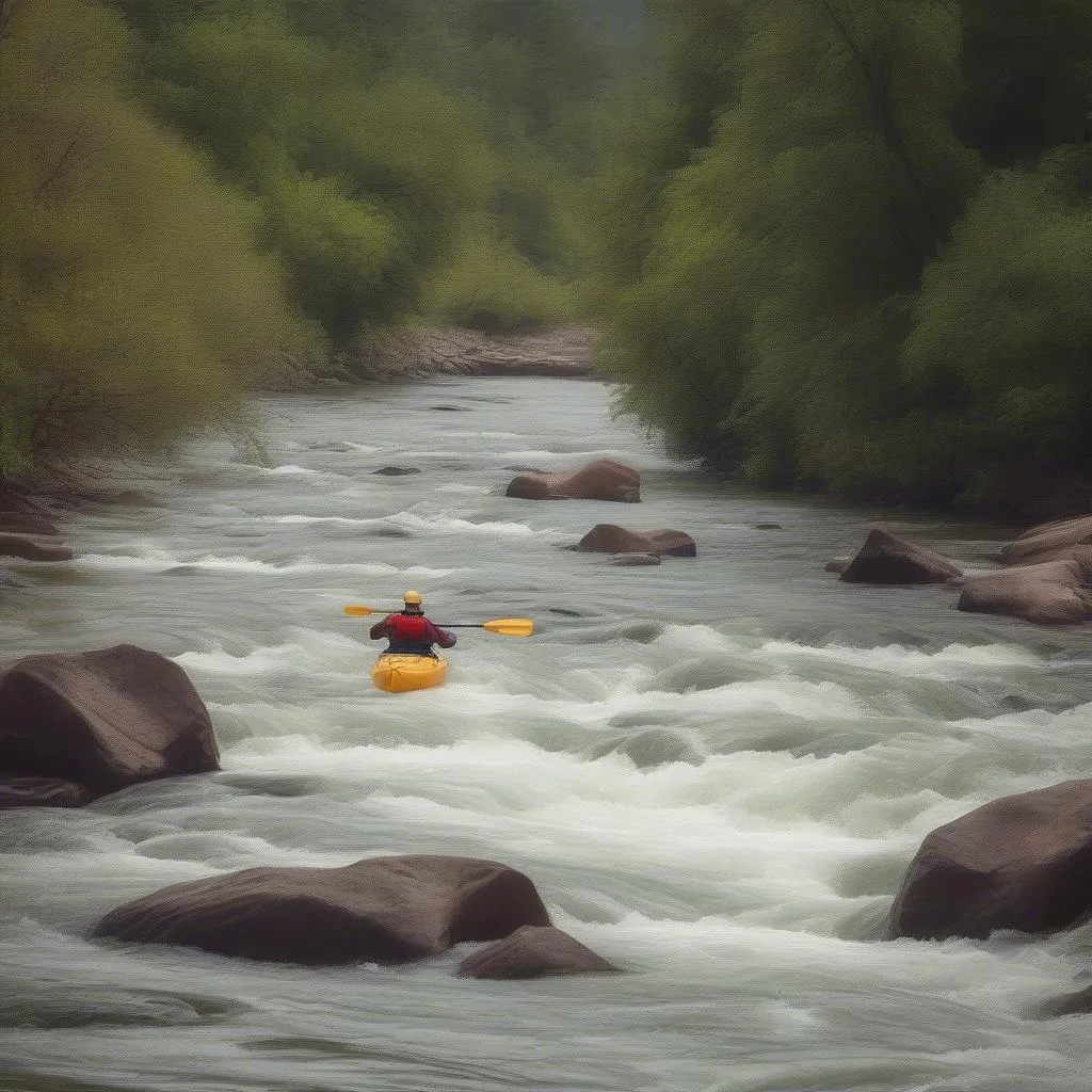 paddling against the flow