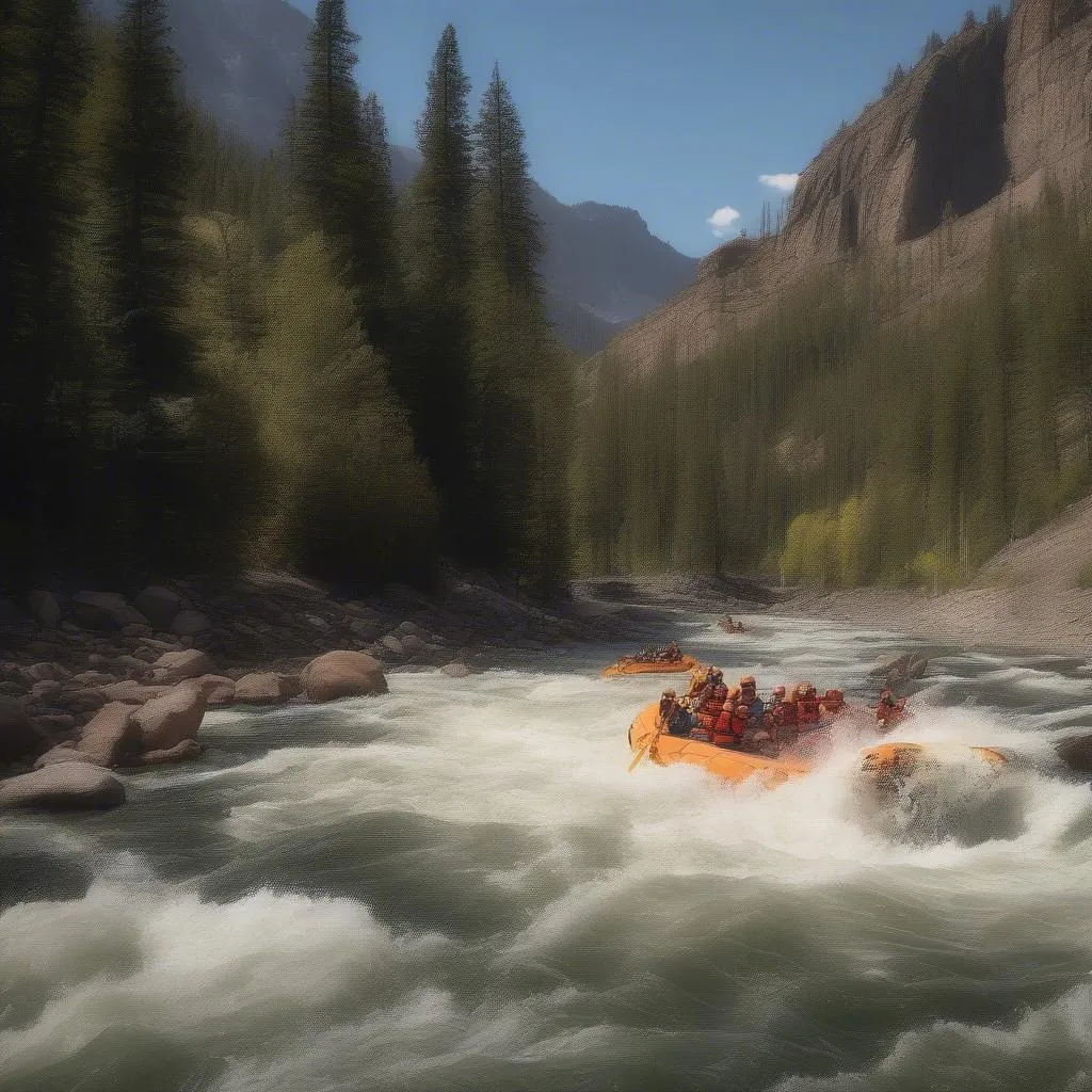 Whitewater Rafting in Rocky Mountains