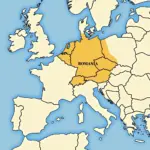 Romania's Location on a Map of Europe