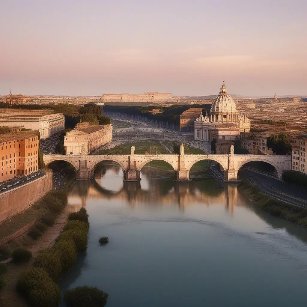 Rome Sunset Skyline