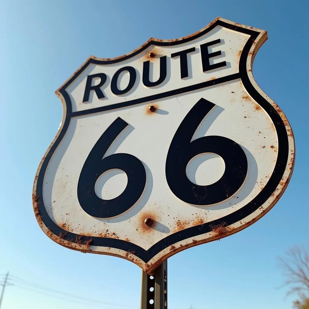 Route 66 road sign