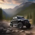 4x4 Truck on Mountain Trail