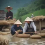 Traditional Rượu Gò Đen production in Gò Đen mountain region