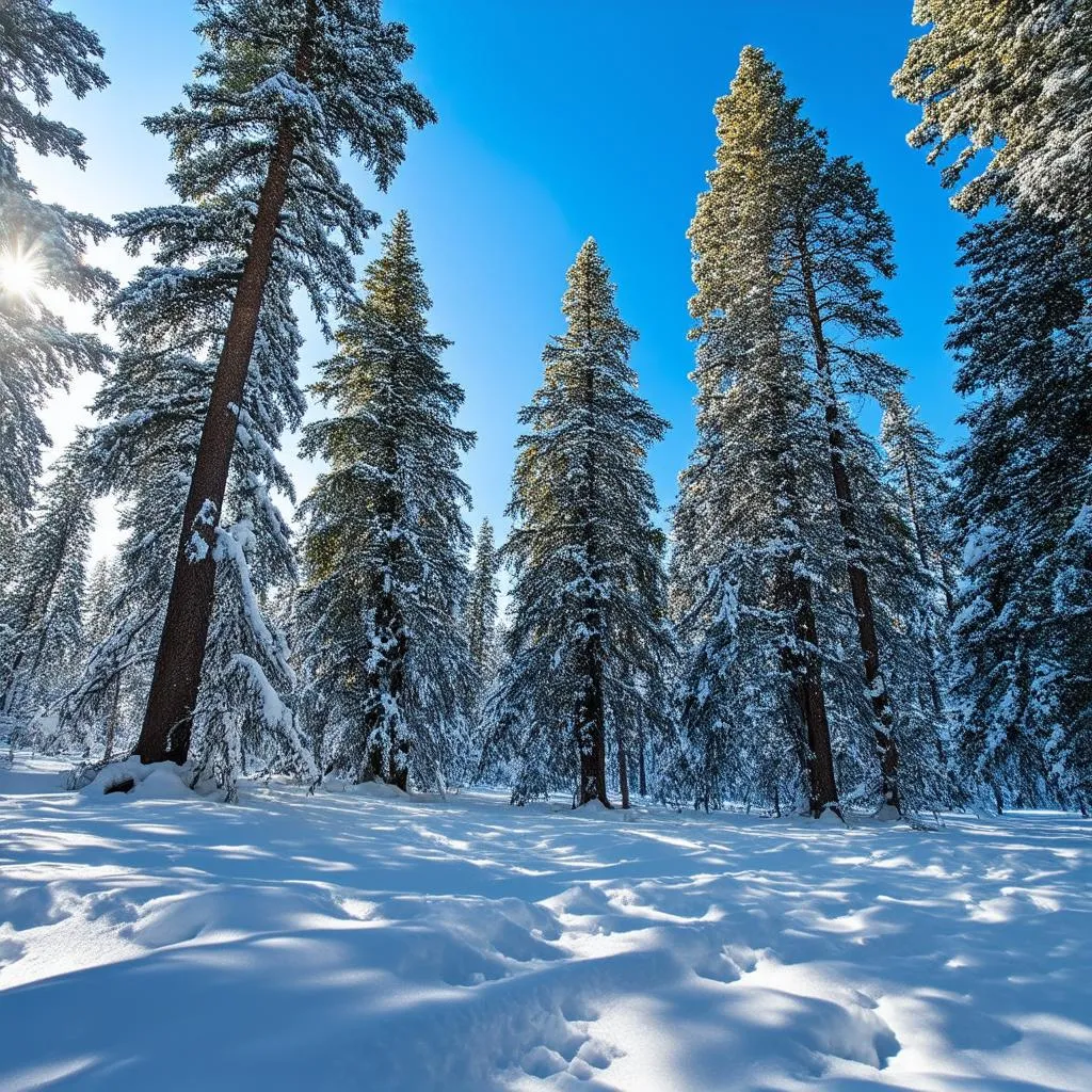 Beautiful winter landscape in Russia