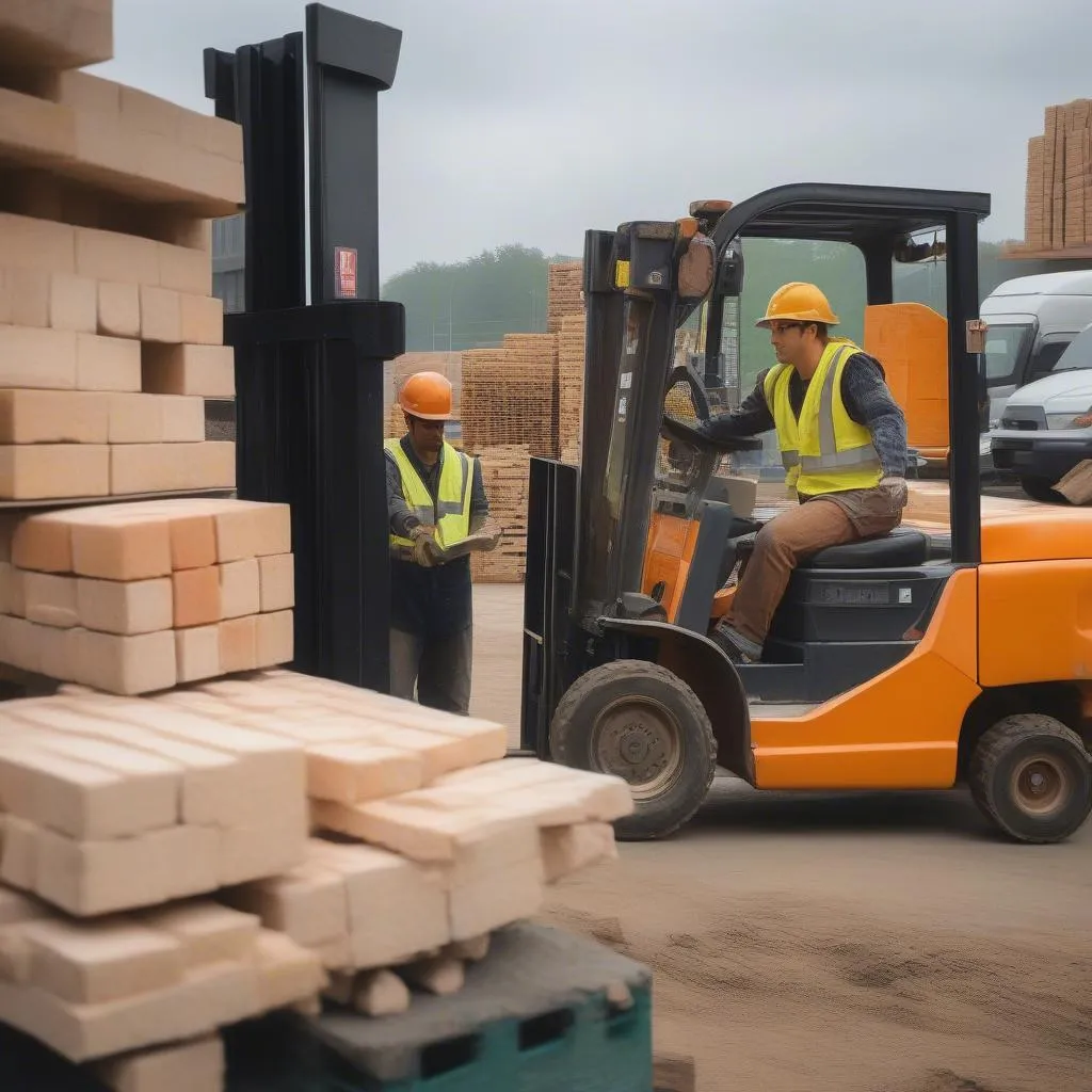 Safe Forklift Operation on a Construction Site