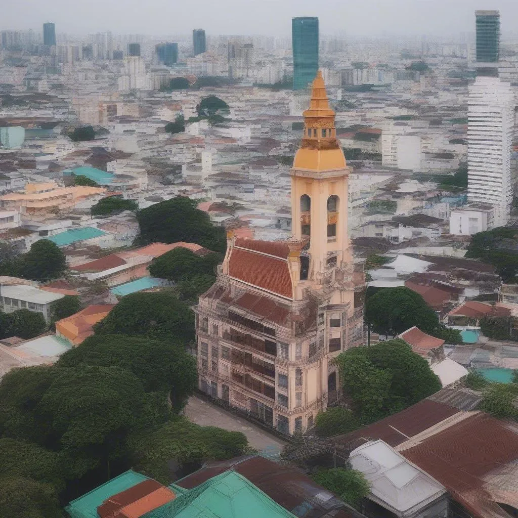 Architectural blend in Saigon