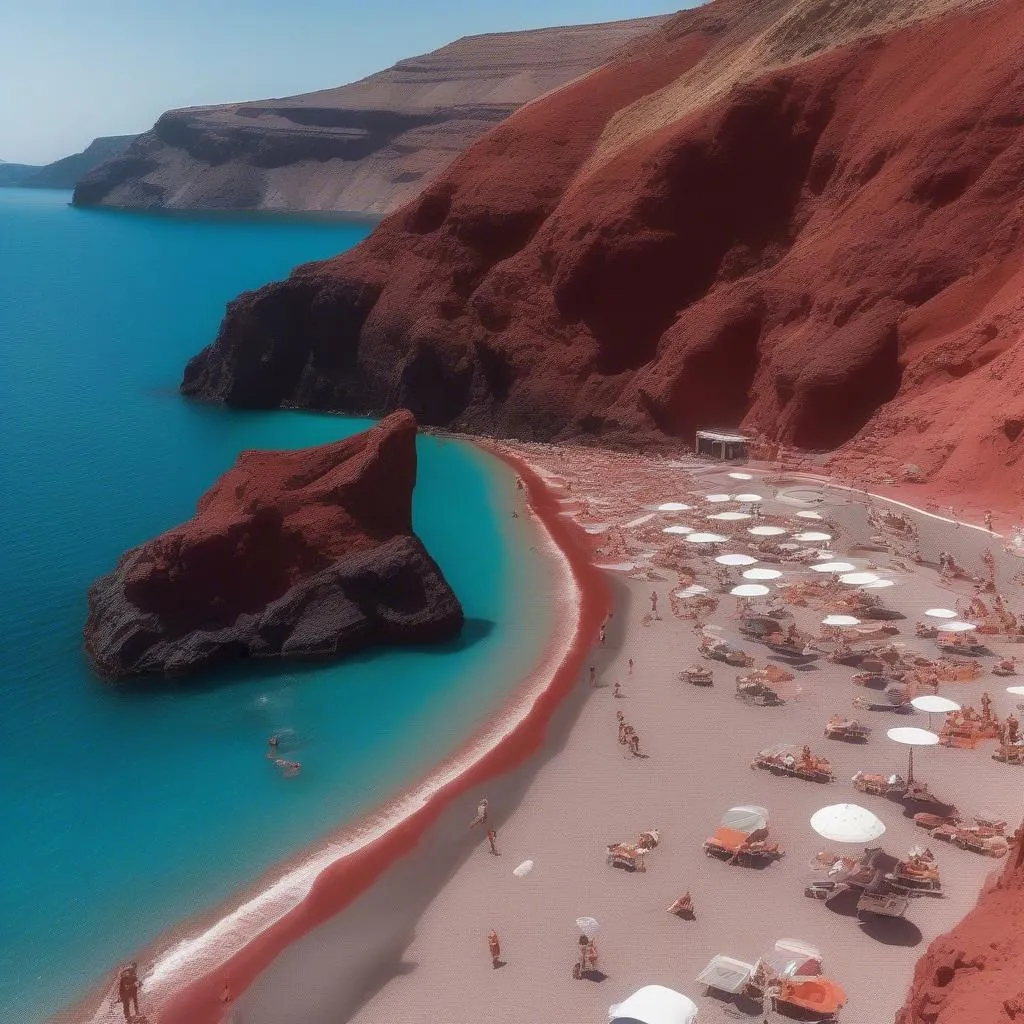 Red Beach Santorini