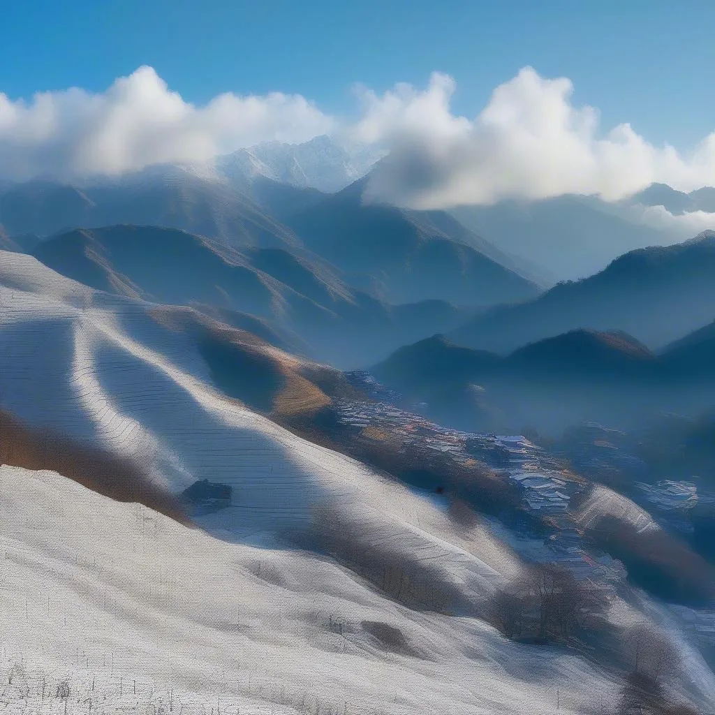 Sapa Snow-capped Mountain