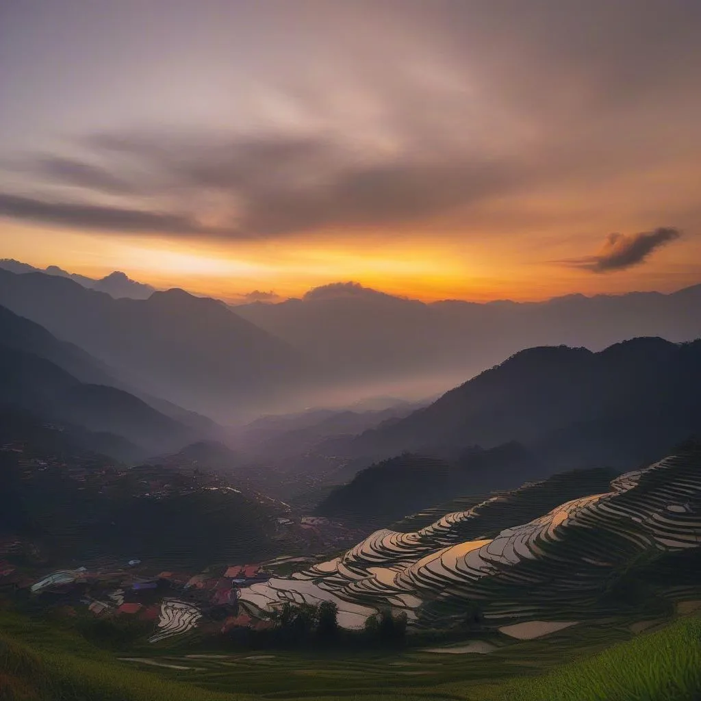 sapa sunset view