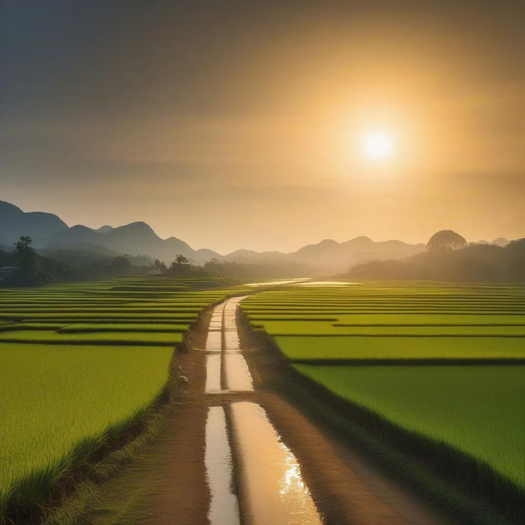 Rice paddies in Vietnam