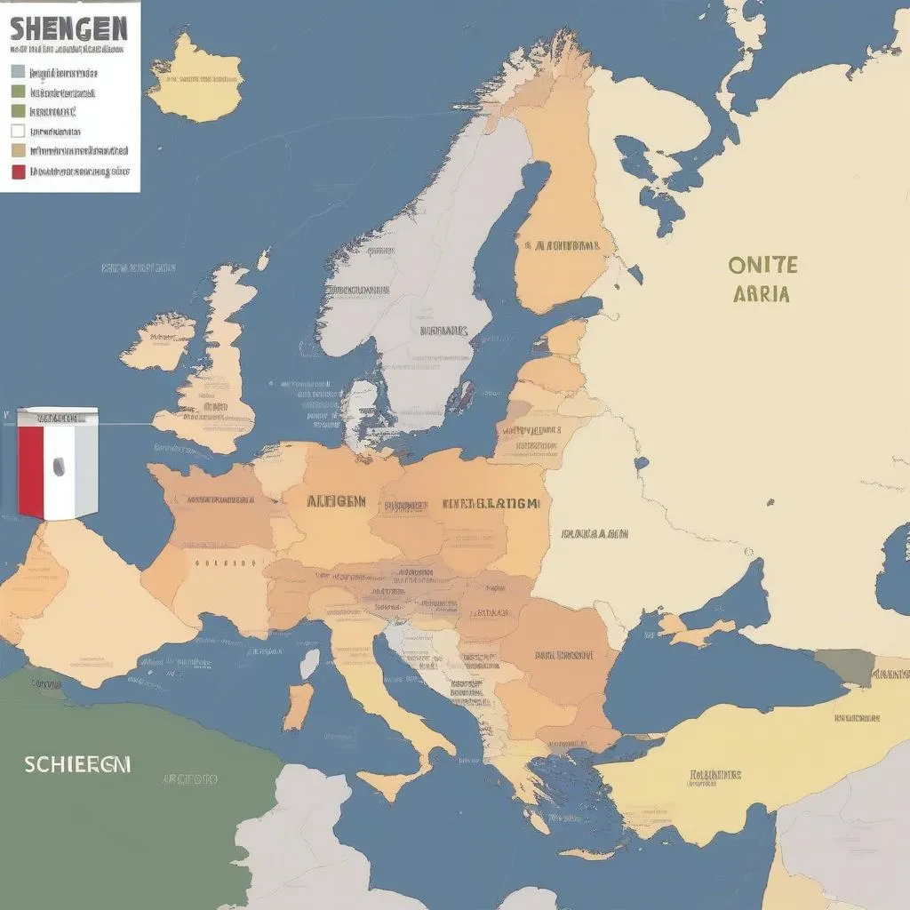 Map of Schengen Area