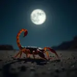 Desert scorpion at night