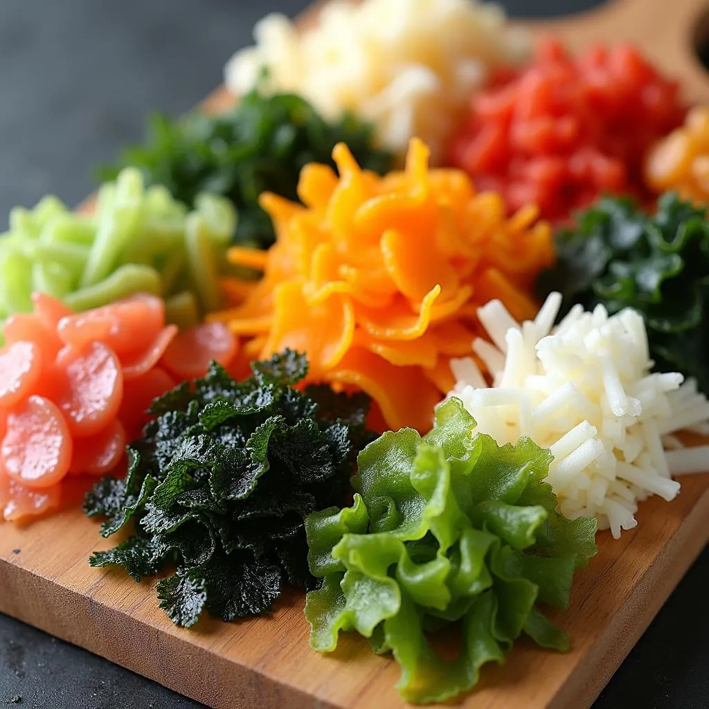 Variety of seaweed snacks