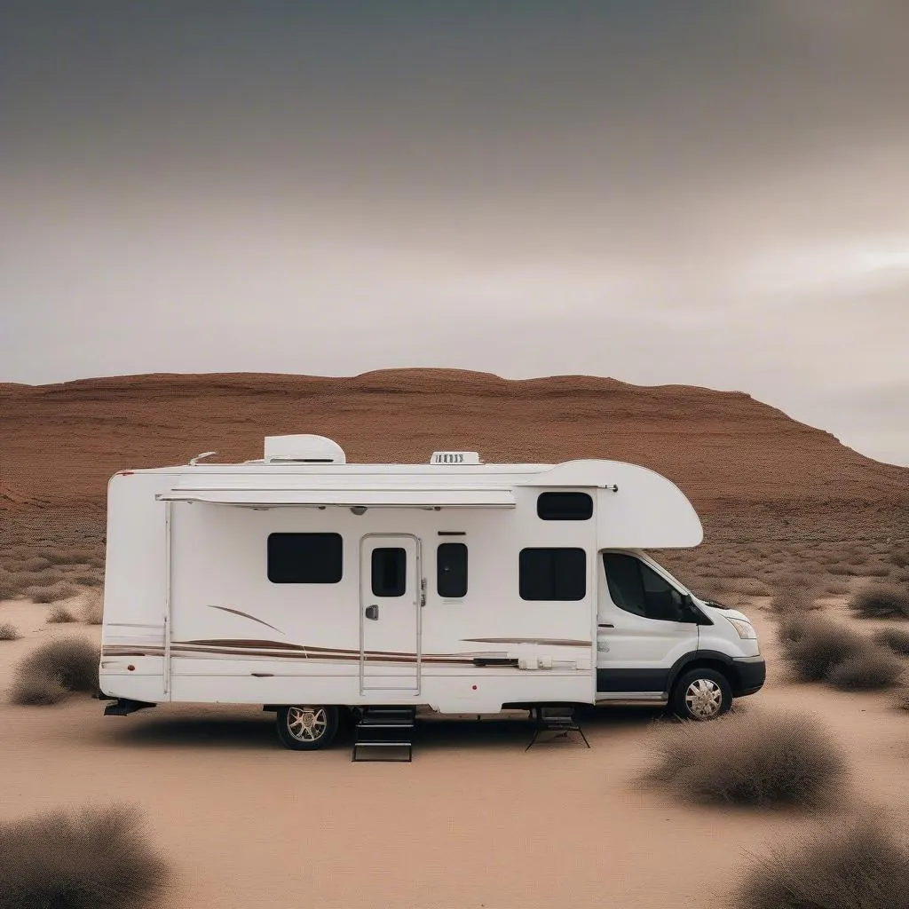 Secured RV Awning in Windy Conditions